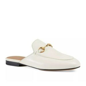Gucci Princetown Leather Slipper White -8.5